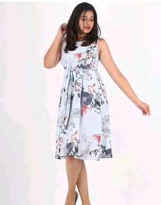 Floral Sky Blue Dress (Women)