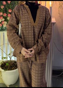 Brown stylish cord set