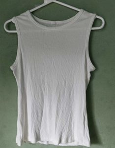 Classic White Ribbed Tank Top