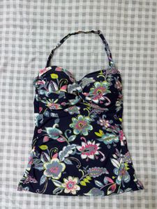 Chic Floral Halter Swim Top