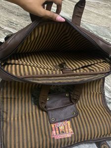 Classic Brown Leather Briefcase (free del)