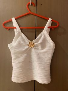 Trendy Crop Top With Flower
