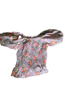 Floral Smocked Puff Sleeve Top