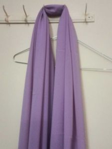 Lavender Dupatta with Blue Trim