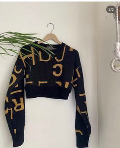 Graphic Print Cropped Sweater