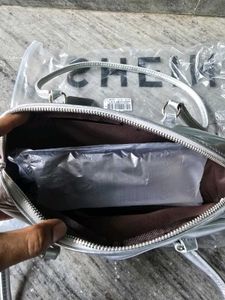 Shiny Silver Shoulder Bag