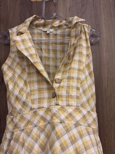 Korean checkered midi dress