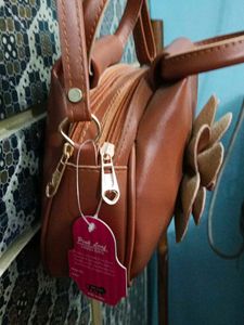 Brown Flower Handbag