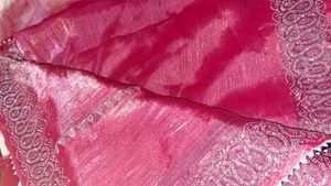 Stunning Pink Embellished Saree