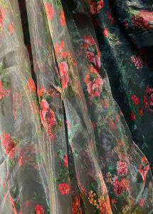 Floral Print Organza Lehenga Choli Set