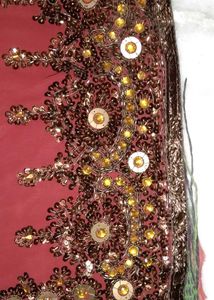 Georgette Stone And Sequins Saree