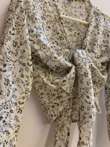 Floral Tie-Front Top