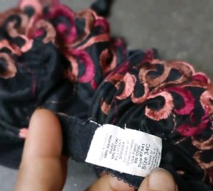 Black Embroidered Bra