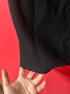 H&amp;m Black Mini Skirt with Gold Buttons