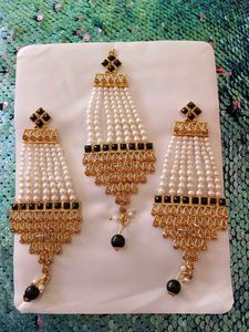 Elegant Pearl & Stone Jewelry Set