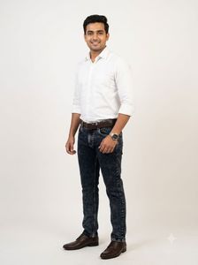 Distressed Wash Jeans