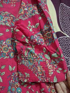 BIBA Pink Floral Kurta