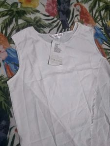 White Sleeveless Top