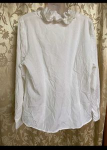 🐑Chic White Ruffled Blouse🪄