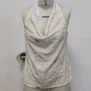 Embellished Halter Neck Top
