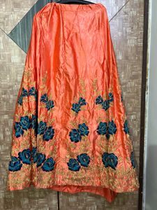 Pink And Blue Lehenga
