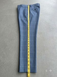 👔 Blue Windowpane Check Wedding Suit | Waist 32”
