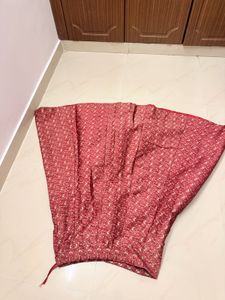Elegant Red Ethnic Skirt