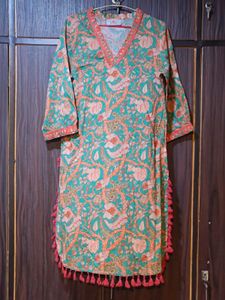 Anouk Women Floral Tassel Kurta with Palazzos