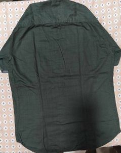 Men's Dark Green Short Sleeve Shirt