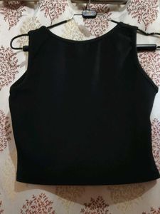 Stylish Black &amp; Pink Crop Top