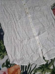 White Button-Down Top