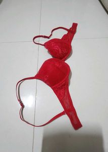 Sensual Red lace push up Bra