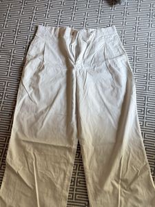Cream Wide Leg Trousers
