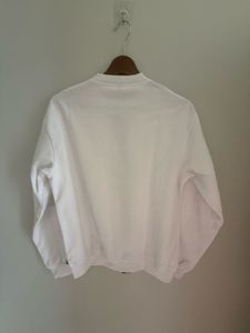 White Zip-Up Track Jacket with Stripes