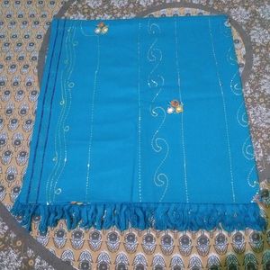 Winter Shawl with Embroidery