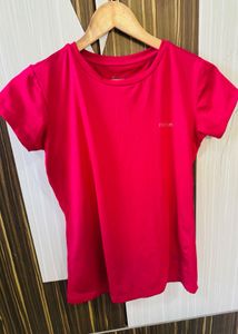 Vibrant Pink &amp; blue Athletic T-Shirt and Pant set