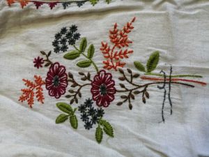 White Embroidered Kurta with Floral Print