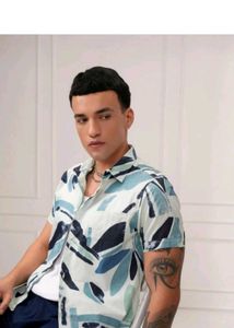HIGHLANDER Men's Abstract Print Button-Up Shirt