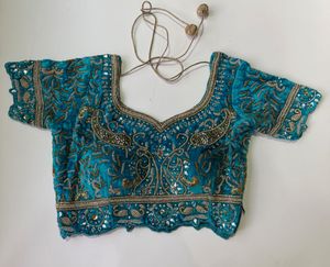 Heavy Zari & Stone Work Designer Blouse – Size 32