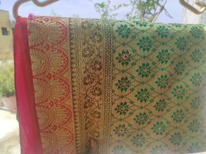 Vibrant Pink Banarasi Silk Saree