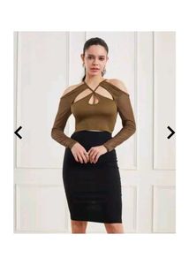 Stylish Cutout Mesh Sleeve Top
