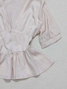 Nude Pink Satin Coquette Top 🌸
