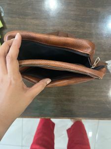 Unisex Brown Crossbody Bag