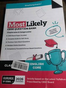 Most Likely CBSE Question Bank English Core