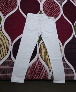 Women Spykar White Ankle Length Jeans