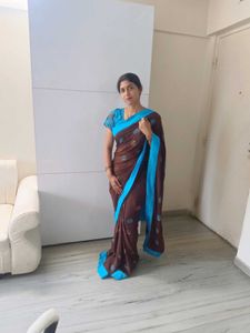 designer saree wid stich blouse very pretty