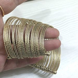 Gold Multi-Strand Cuff Bracelet
