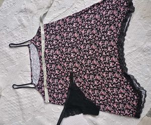 Floral Cami &amp; Thong Set