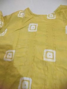 Yellow Printed Kurta
