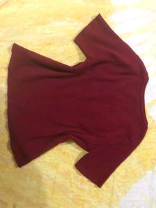 Maroon "Beautiful" Graphic T-Shirt